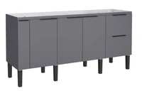 Gabinete em Madeira Cisne 1741mm Cinza Pia 180 51,5x174,5x64cm Cozimax