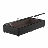 Base Box Baú Solteiro Corino Preto 34x188x88cm ProDormir