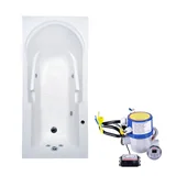 Banheira Lamu Acrílica com Hidromassagem 170x80cm e Aquecedor de Hidromassagem, 5000W,220V