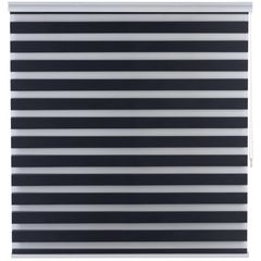 Persiana de Enrolar Dia e Noite Cinza Escuro 120x165 Just Home Collection