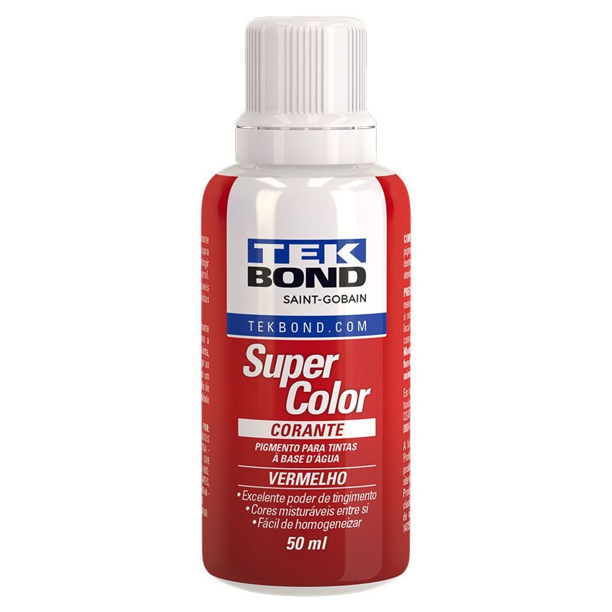 Corante Liquido Vermelho 50ml Tekbond, marca Tekbond - Foto Principal