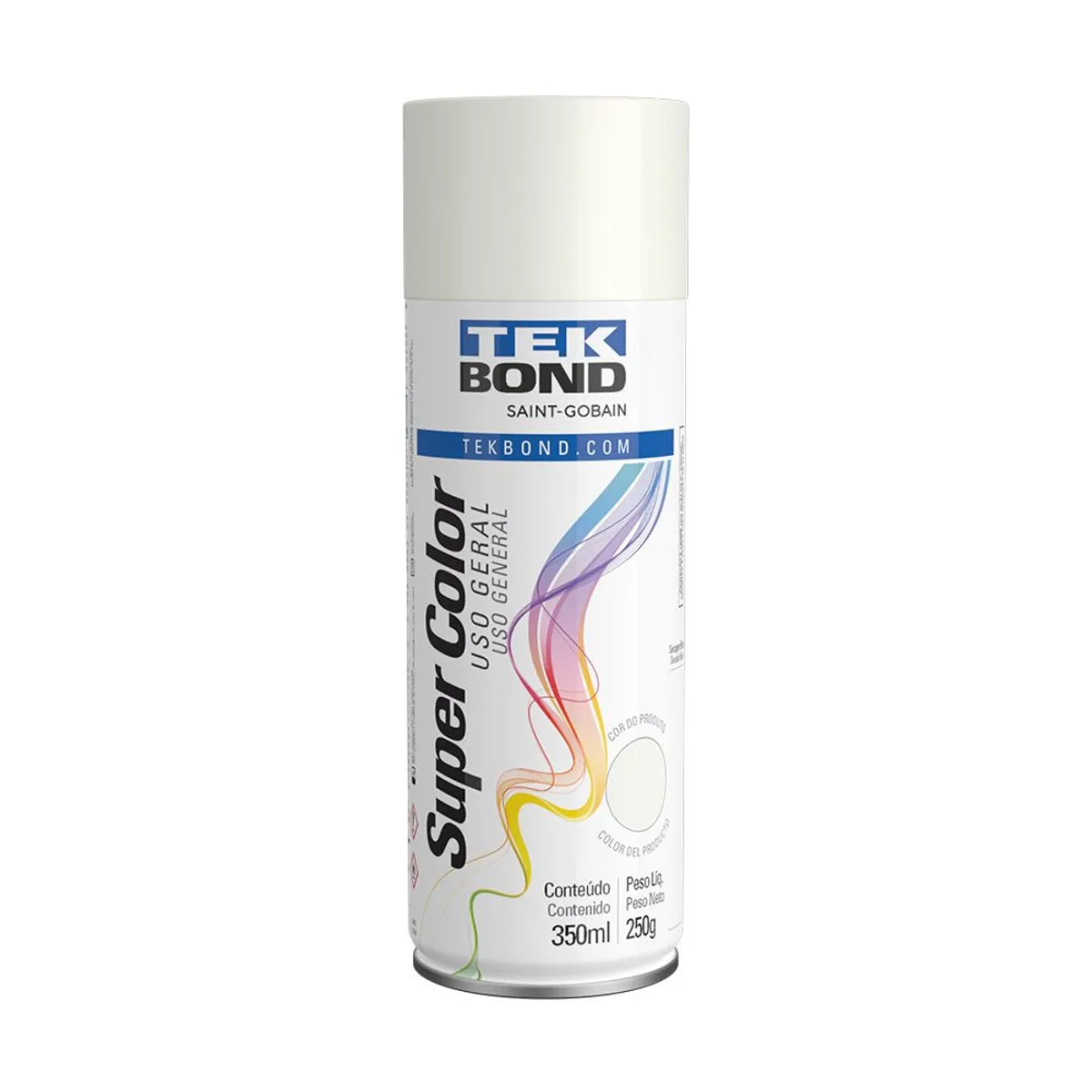 Tinta Spray Branco Fosco Uso Geral 350ml/250g Tekbond, marca Tekbond - Foto Principal