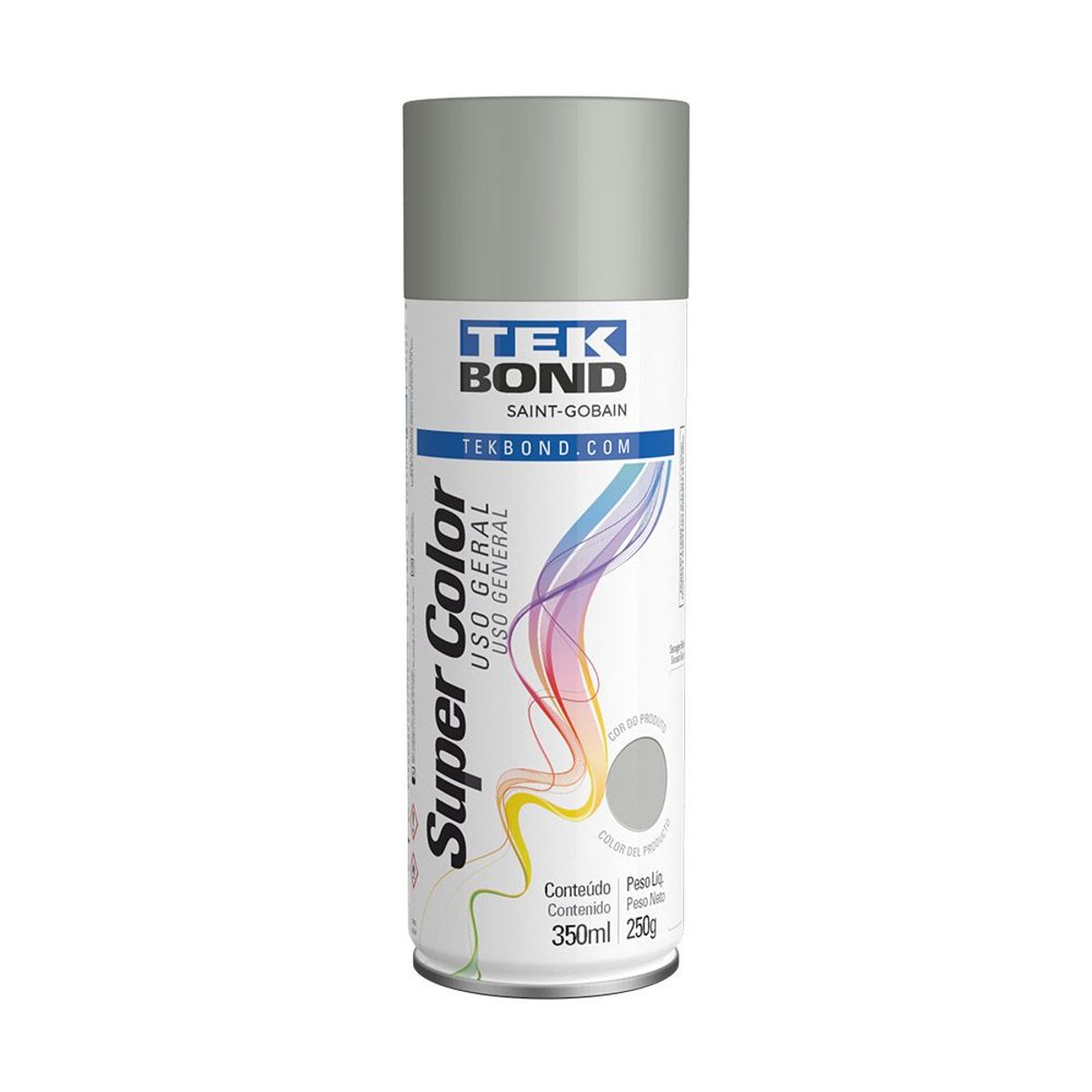 Tinta Spray Alumínio Uso Geral 350ml/250g Tekbond, marca Tekbond - Foto Principal
