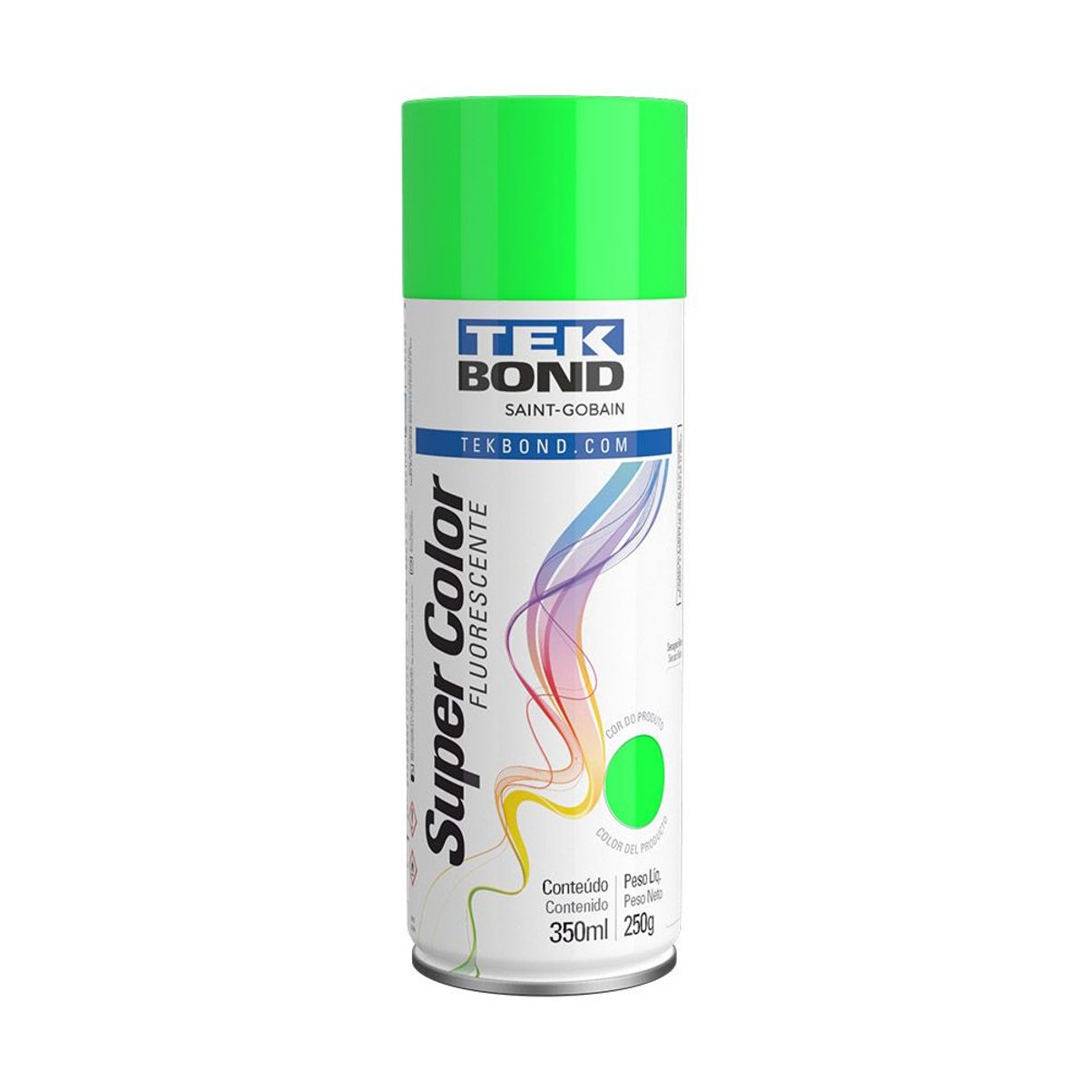 Tinta Spray Verde Fluorescente 350ml/250g Tekbond, marca Tekbond - Foto Principal