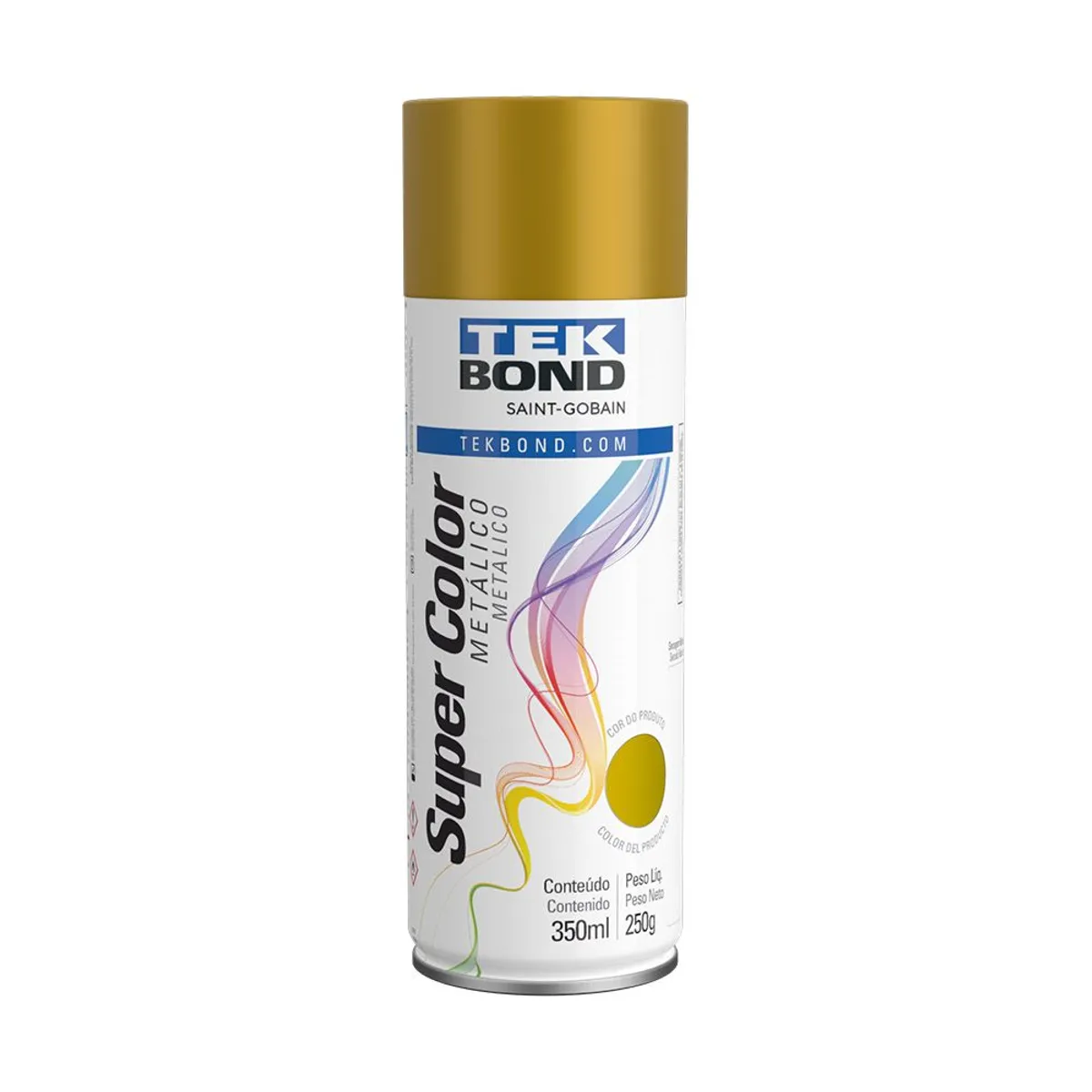Tinta Spray Ouro Metálico 350ml/250g Tekbond, marca Tekbond - Foto Principal