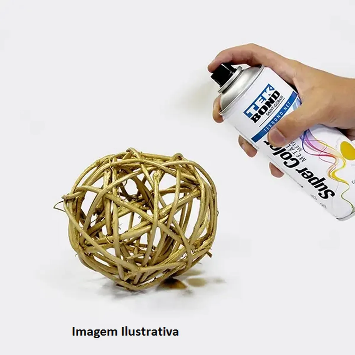 Tinta Spray Cromado Metálico 350ml/250g Tekbond, marca Tekbond - Foto Principal