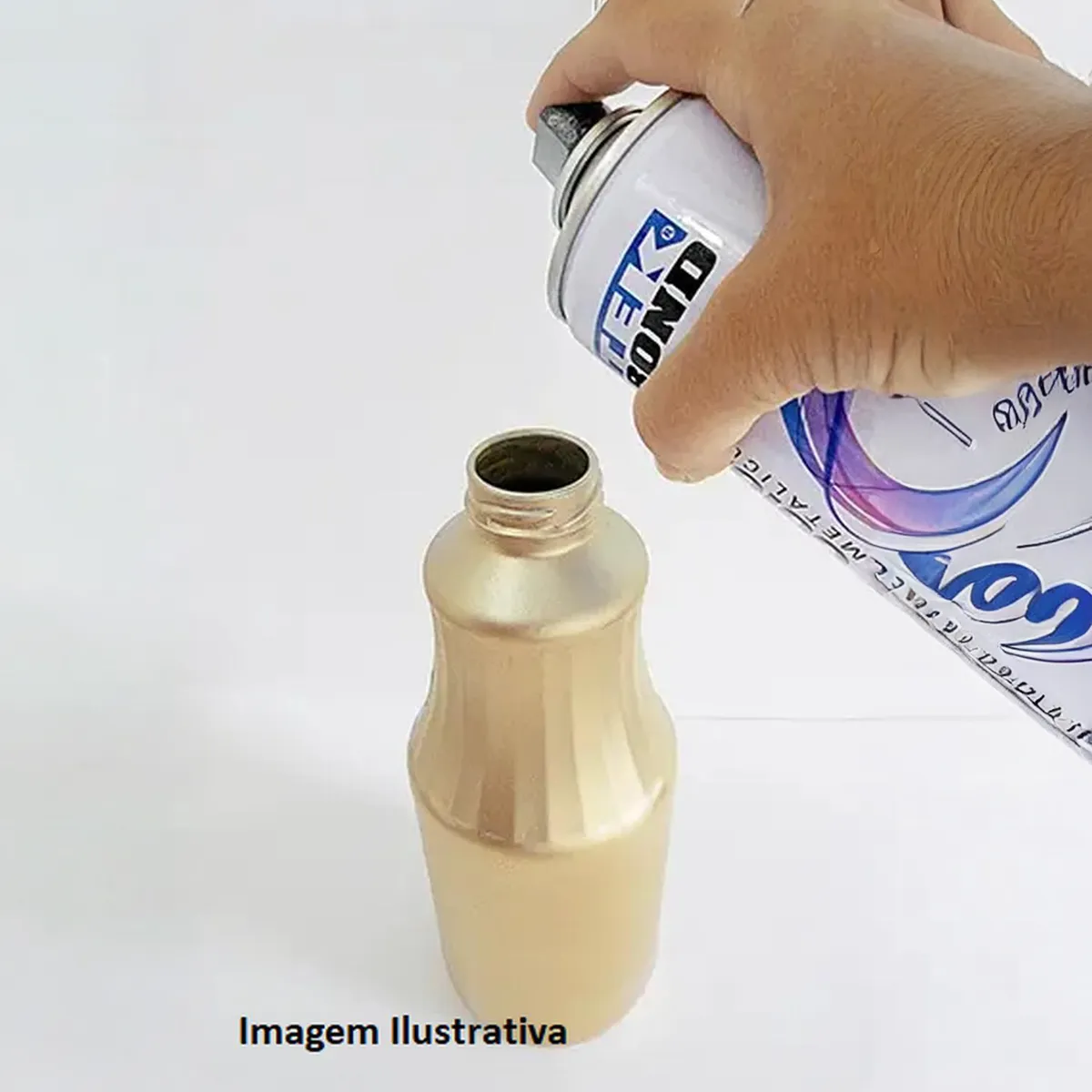 Tinta Spray Cromado Metálico 350ml/250g Tekbond, marca Tekbond - Foto 2
