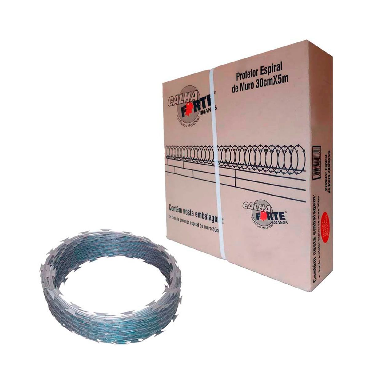 Rolo Protetor Perimetral Galvanizado, 30 Cm 5 Mt,calhaforte, marca Calhaforte - Foto Principal