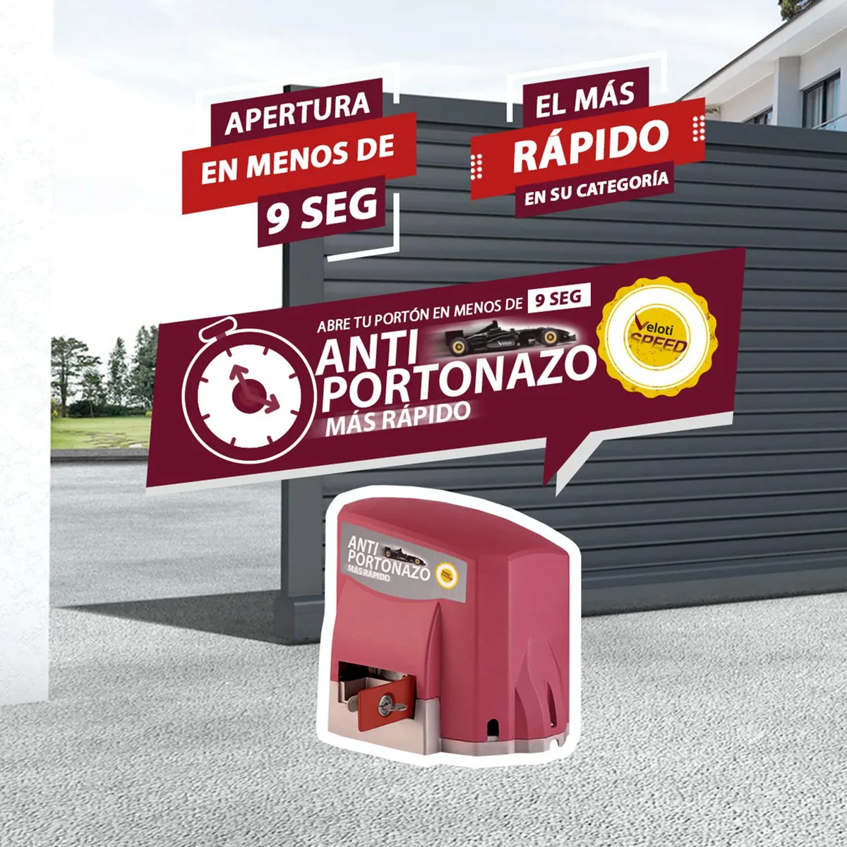 VELOTI - Kit portón eléctrico 500 kg Speed