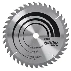 BOSCH - Disco de sierra circular 7 1/4" 40 dientes