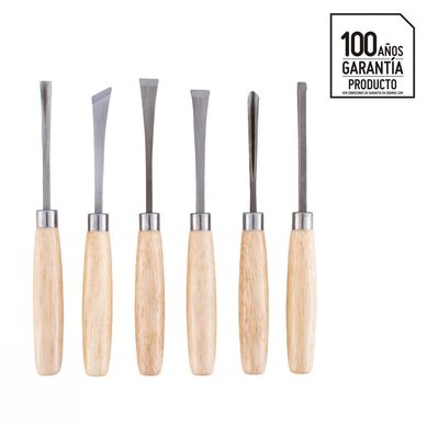 Set de gubias acero 6 unidades