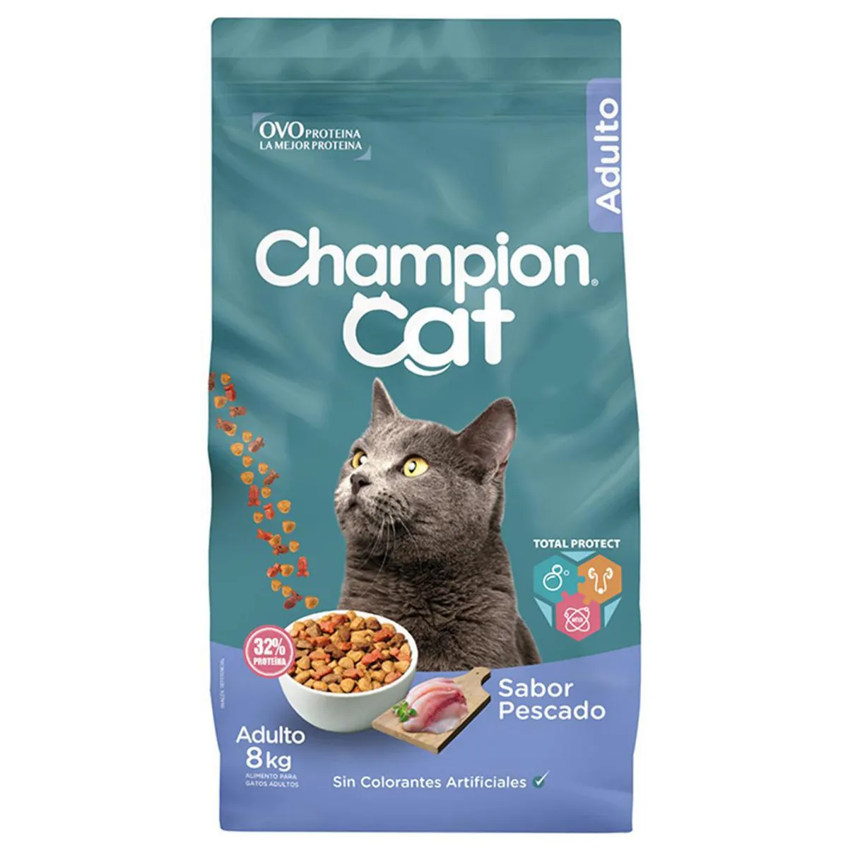 CHAMPION CAT - Alimento Seco para Gato Adulto Pescado. 8 kg