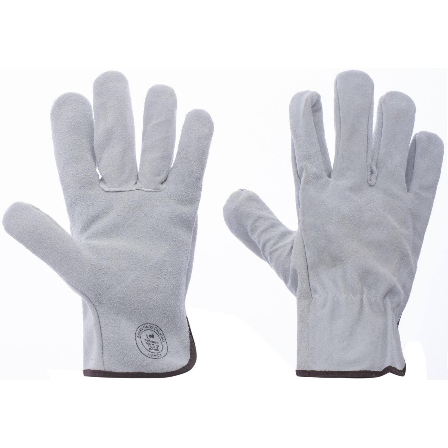 REDLINE - Guante Descarne Modelo Ajustado de Cuero Talla única Blanco