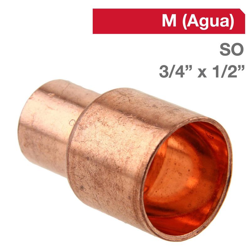ELKHART - Copla Cobre SO 3/4" x 1/2"  1u