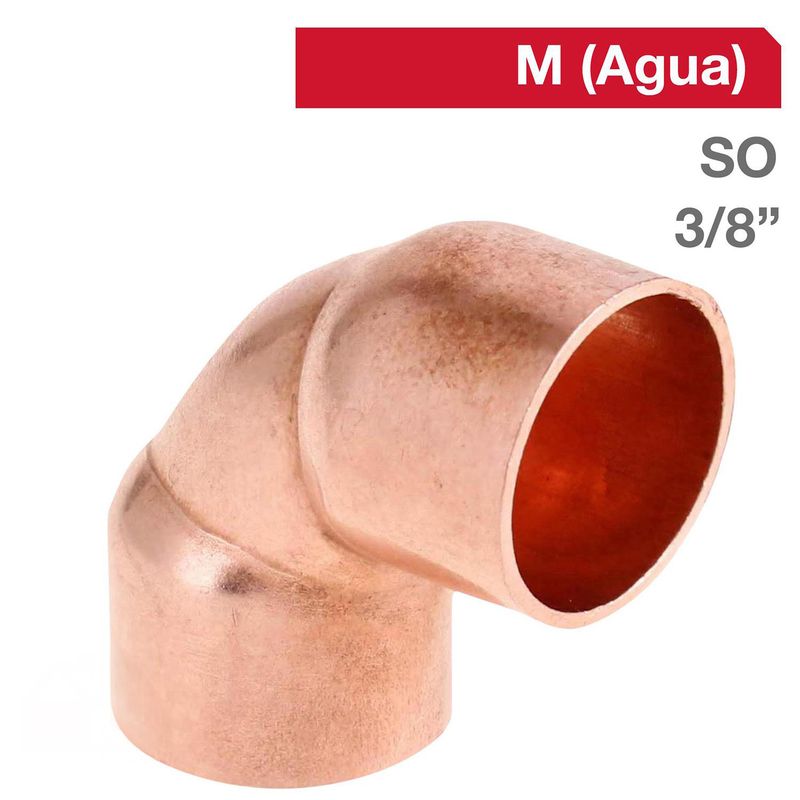 ELKHART - Codo Cobre SO 3/8"  1u