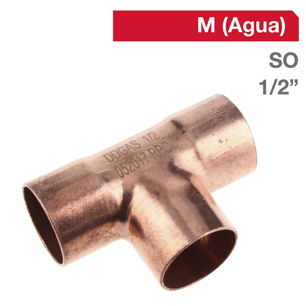 ELKHART - Tee Cobre SO 1/2" 1u