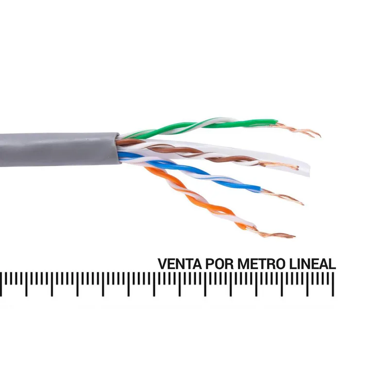 Cable UTP Categoría 6 Unifiliar Gris Metro Lineal