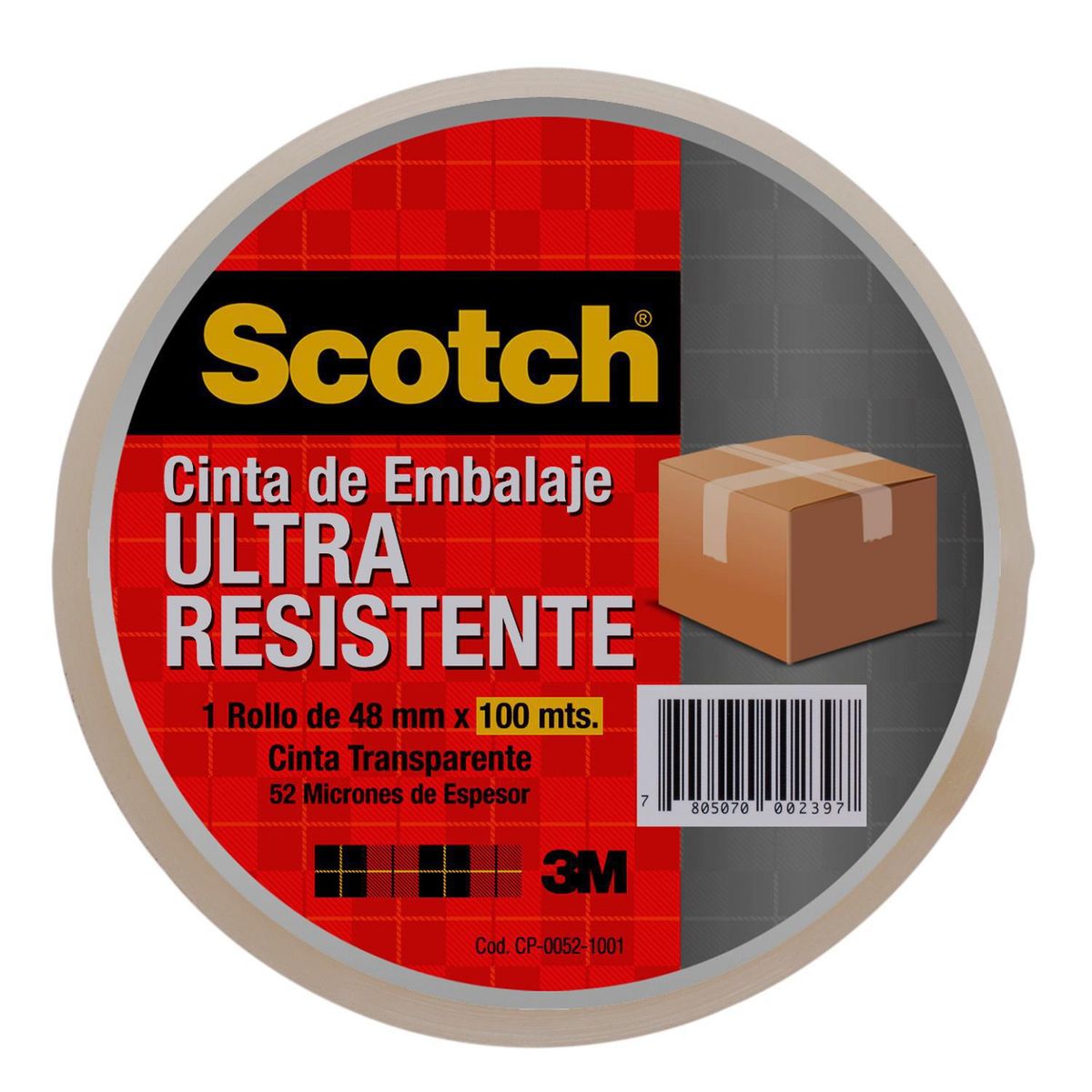 SCOTCH - Cinta Adhesiva para Embalaje Ultraresistente 48 mm x 100 m