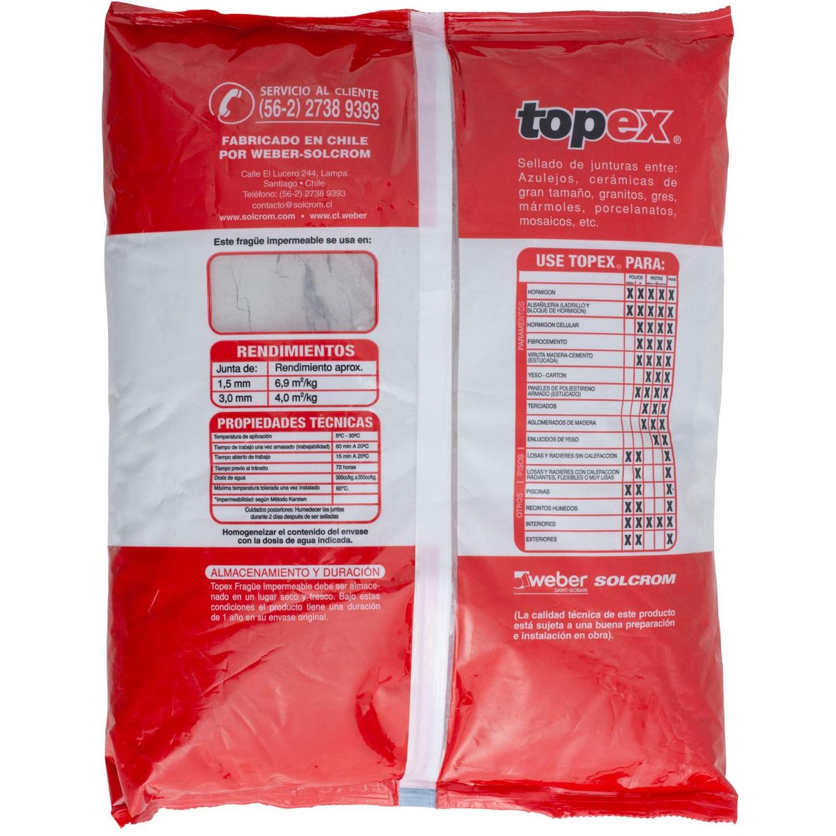 TOPEX - Fragüe Piso/Muro 5 kg