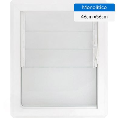 Ventana PVC Celosa 46x55 cm Vidrio Monoltico Blanca