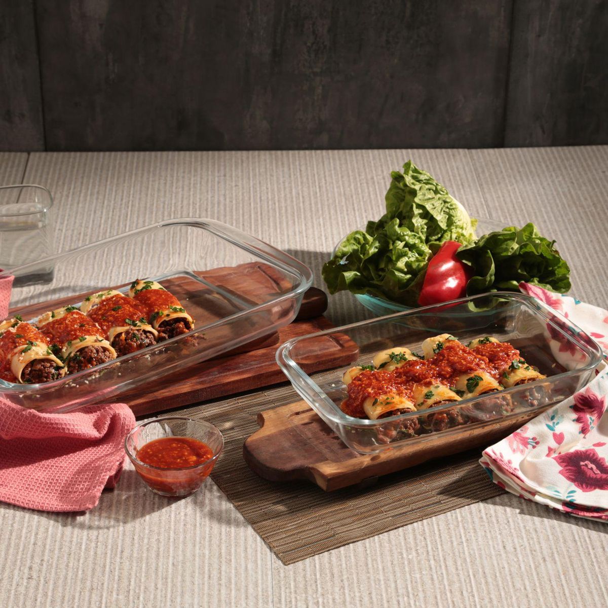 CASA BONITA - Set de asaderas 1,5 litros y 3 litros 2 piezas