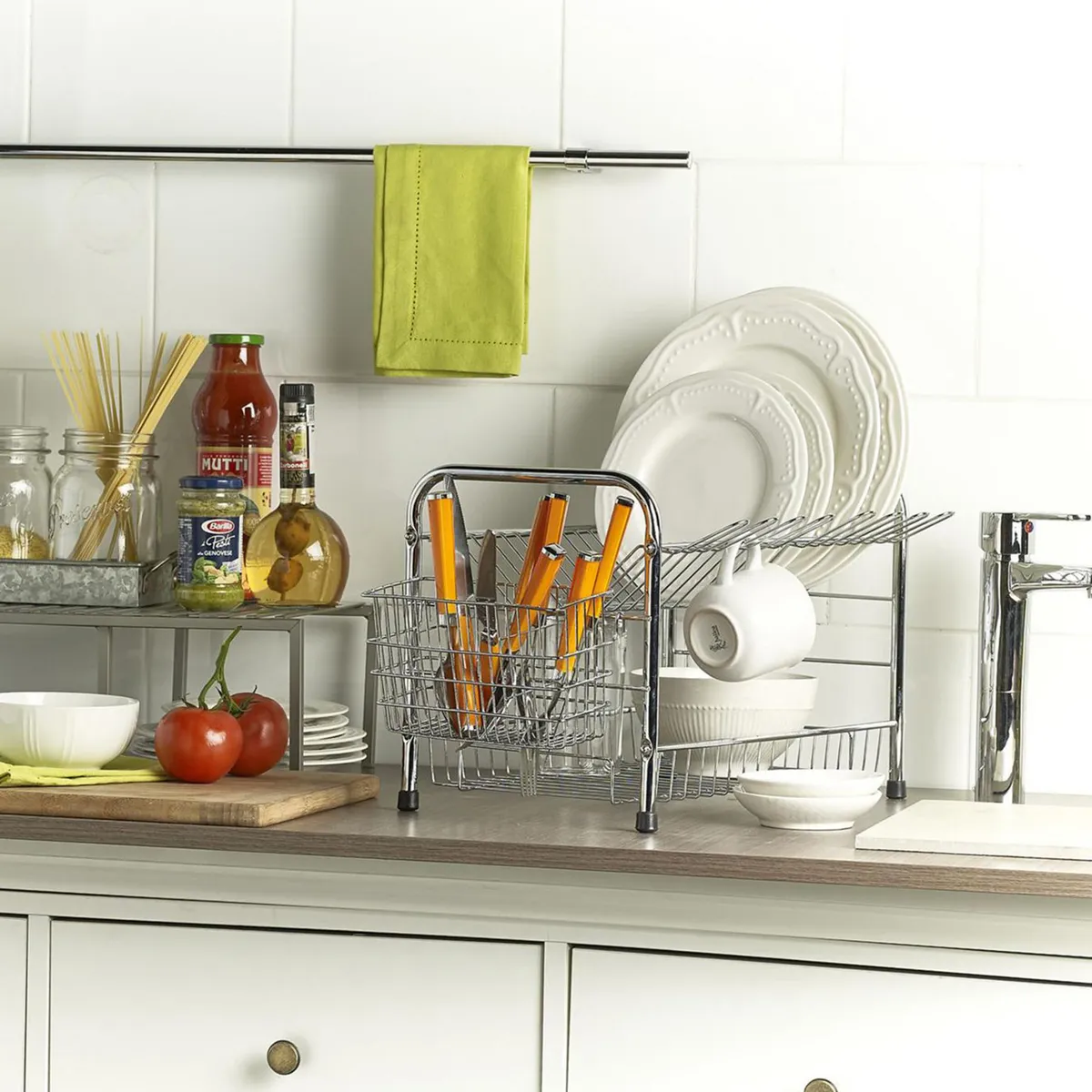 CASA BONITA - Secaplatos 29x30x40 cm metal 16 platos Cromado