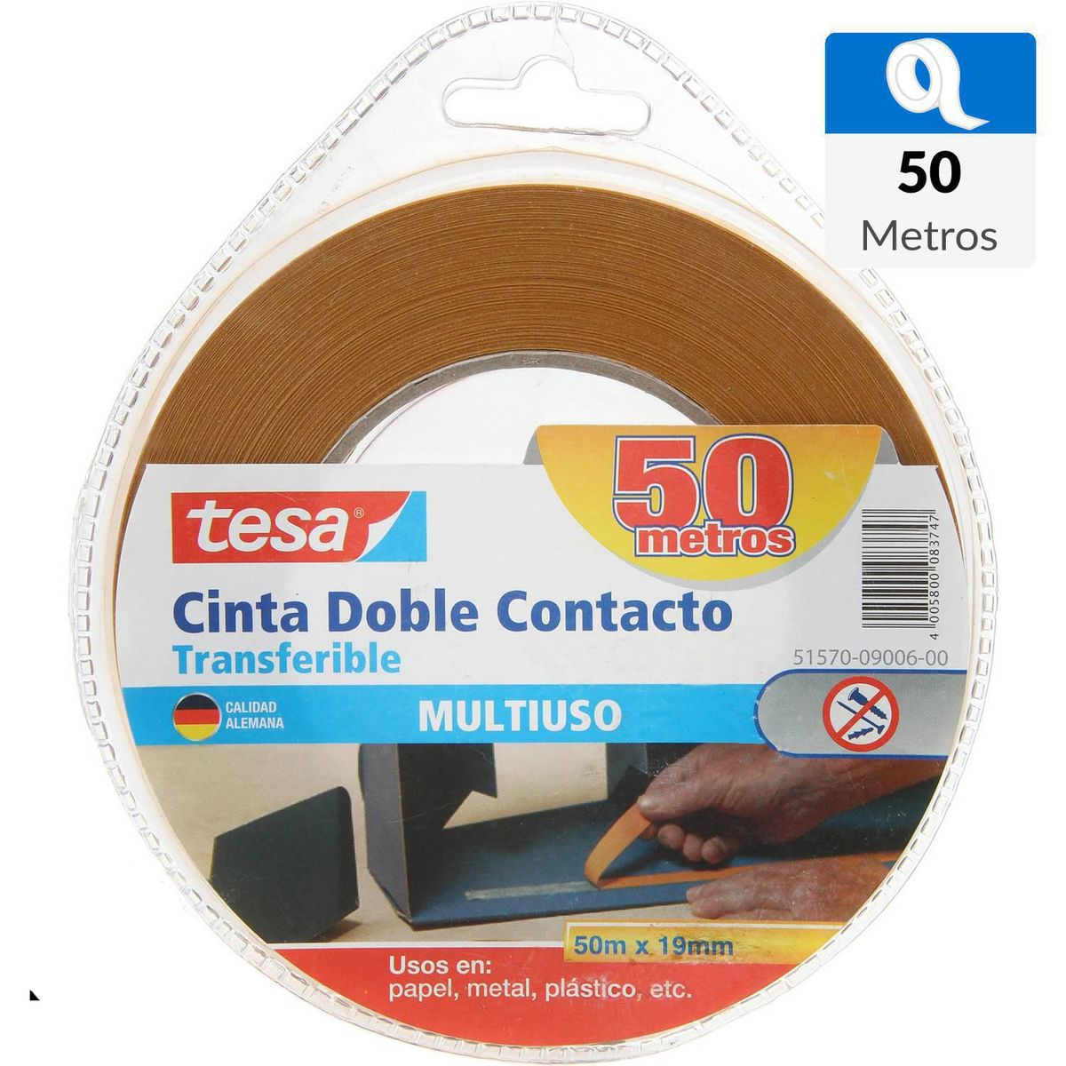 TESA - Cinta doble faz transferible 50 mm 19 m