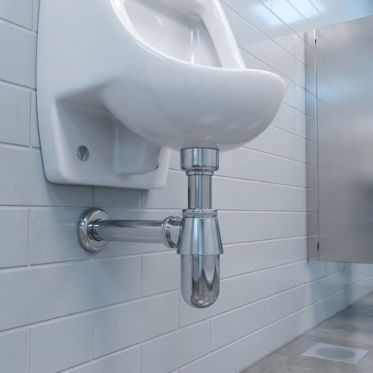 Sifón Zamak Cromado para Urinario Tubo de 25 cm, marca TRESS - Foto 2
