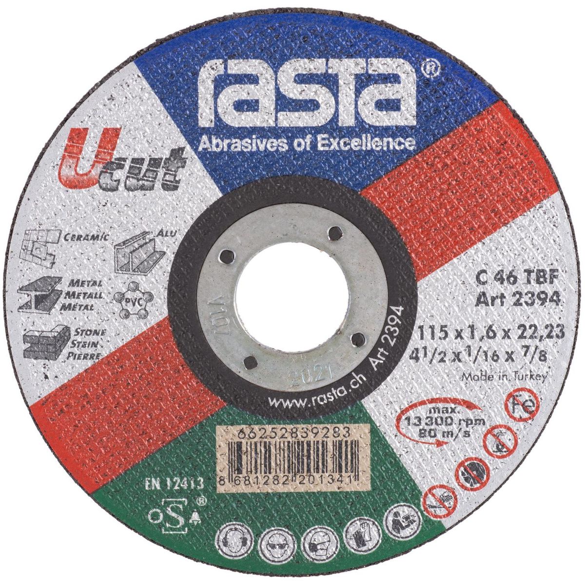 RASTA - Disco de corte universal 4 ½" óxido de aluminio