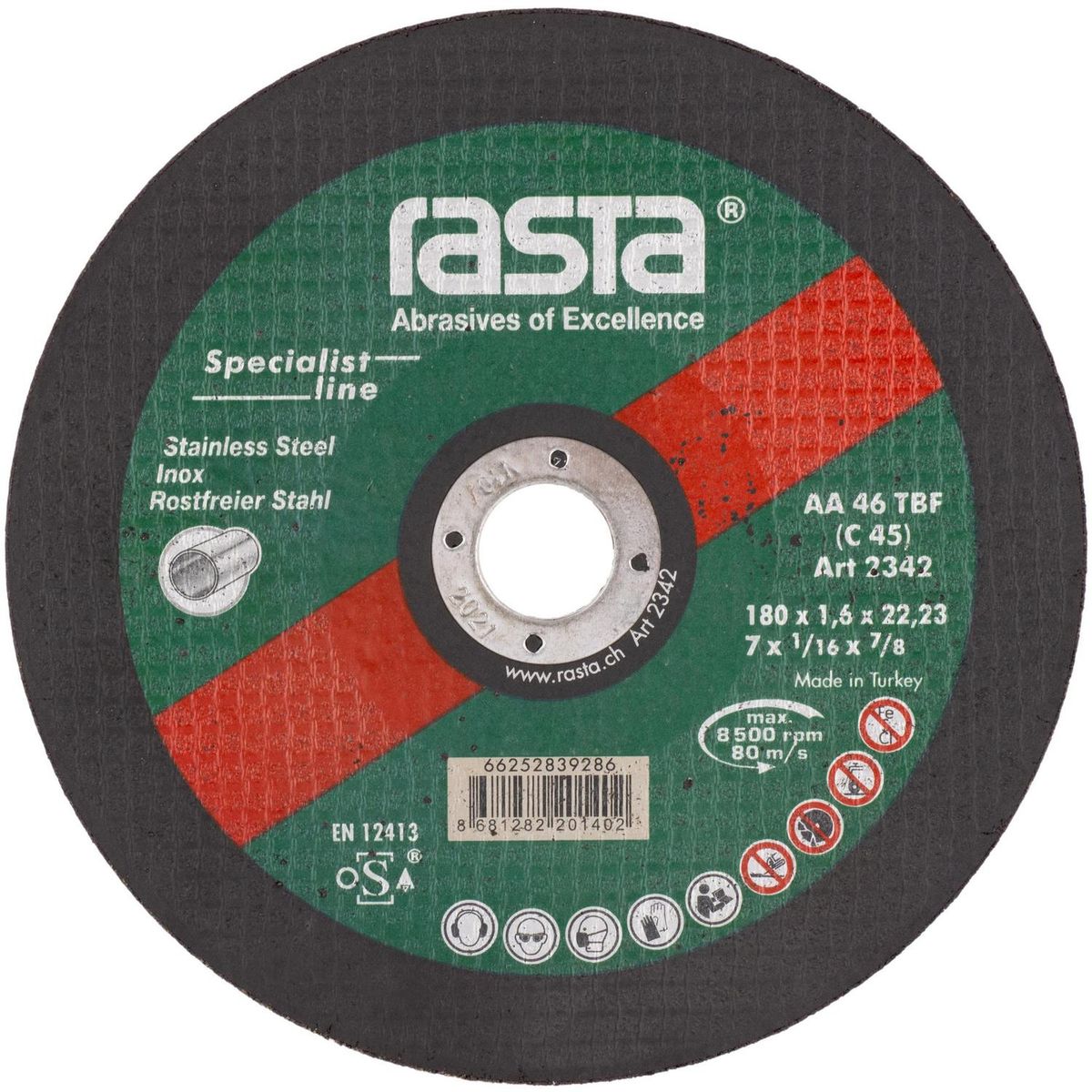 RASTA - Disco de corte 7" óxido de aluminio