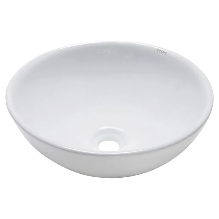 Lavamanos Forma Redonda Loza 40x16x40 cm Blanco