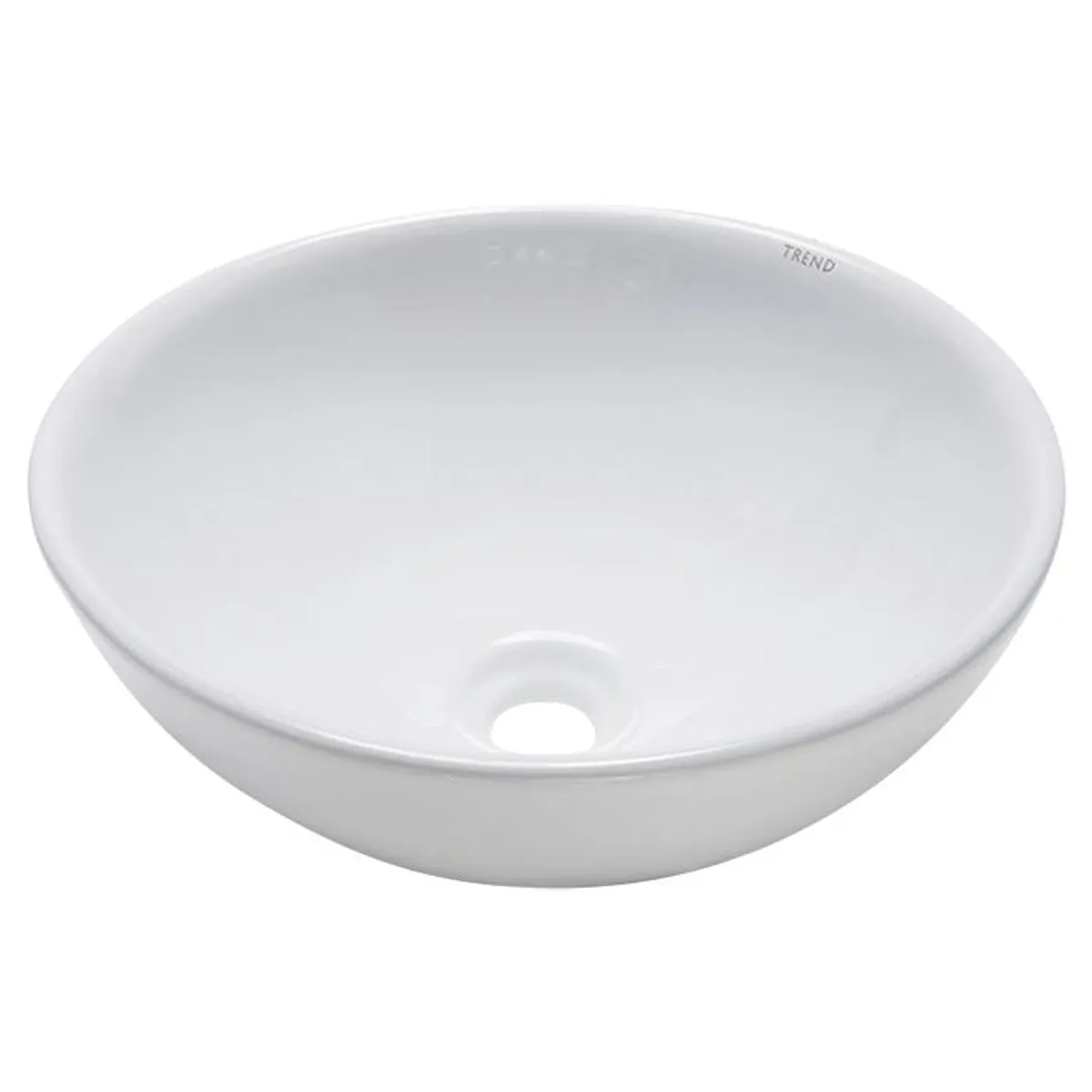 SENSI DACQUA - Lavamanos Forma Redonda Loza 40x16x40 cm Blanco