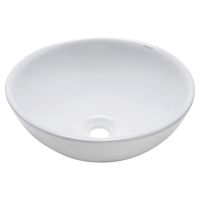 Lavamanos Forma Redonda Loza 40x16x40 cm