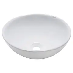 SENSI DACQUA - Lavamanos Forma Redonda Loza 40x16x40 cm Blanco