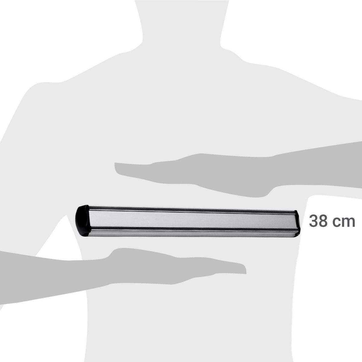 JUST HOME COLLECTION - Rack para Cuchillos 38x2.3x Gris