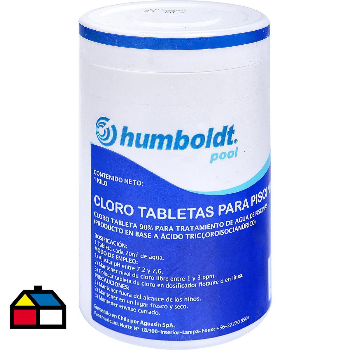 HUMBOLDT - Cloro para Piscinas Tableta 1 kg Frasco (plástico/vidrio)