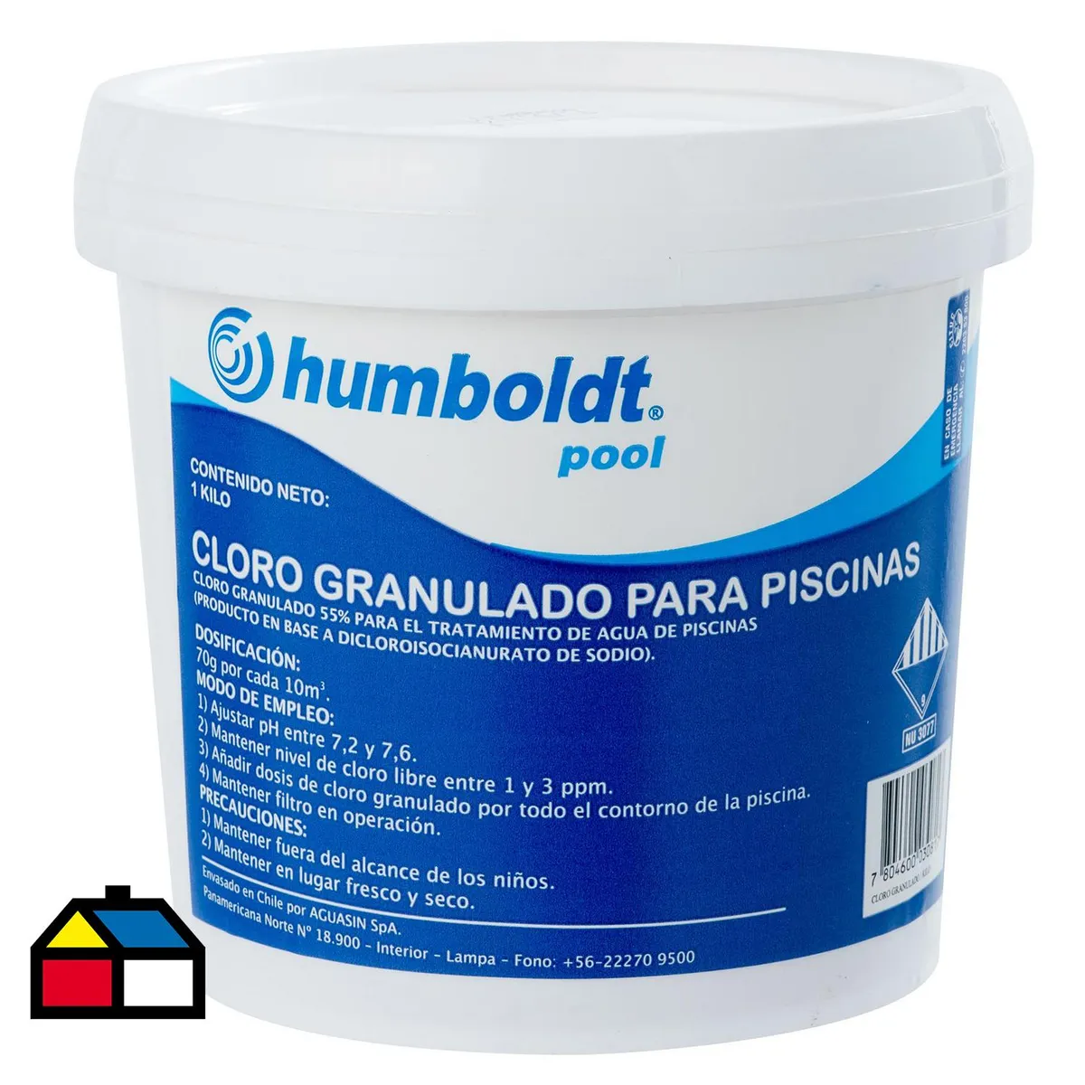 HUMBOLDT - Cloro para Piscinas Granulado 1 kg Frasco (plástico/vidrio)