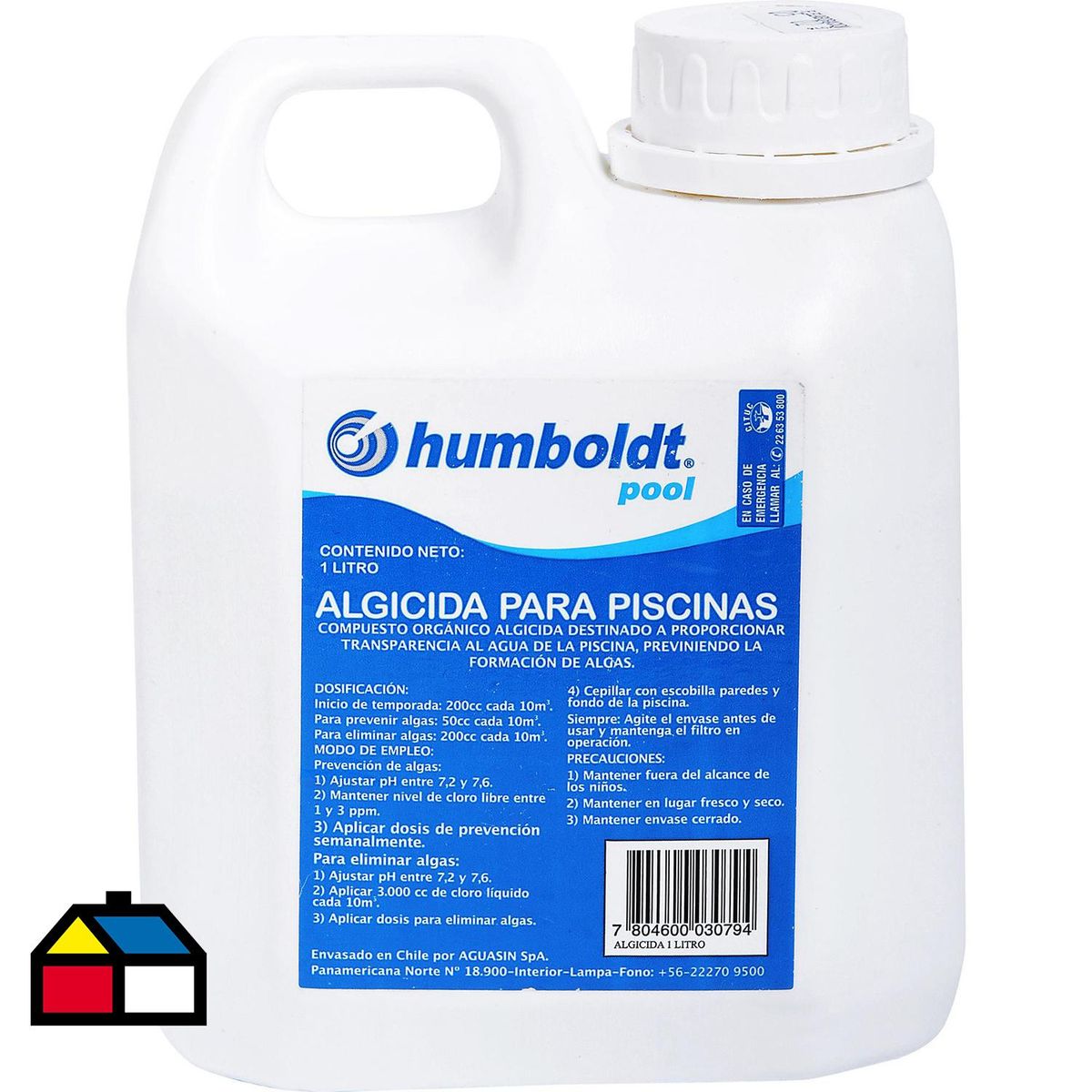 HUMBOLDT - Alguicida para Piscina Líquido 1 l Bidón
