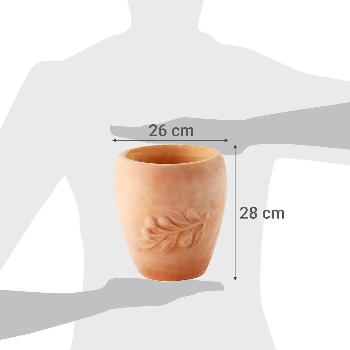 JUST HOME COLLECTION - Macetero de arcilla sin borde terracota