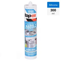 TOPEX - Silicona con fungicida para baño y cocina 300 ml