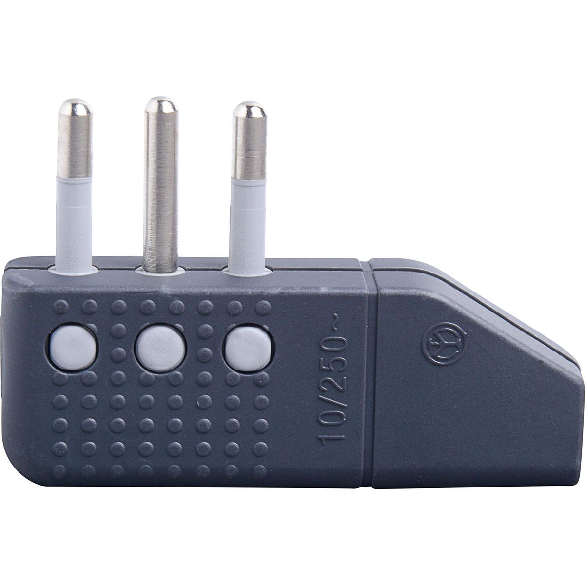 BTICINO - Enchufe macho volante 2p+t 10 A Negro