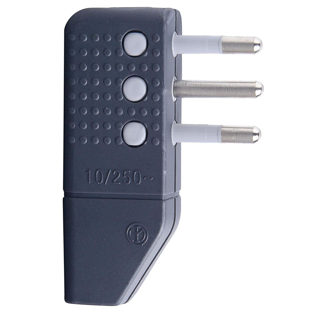 BTICINO - Enchufe macho volante 2p+t 10 A Negro