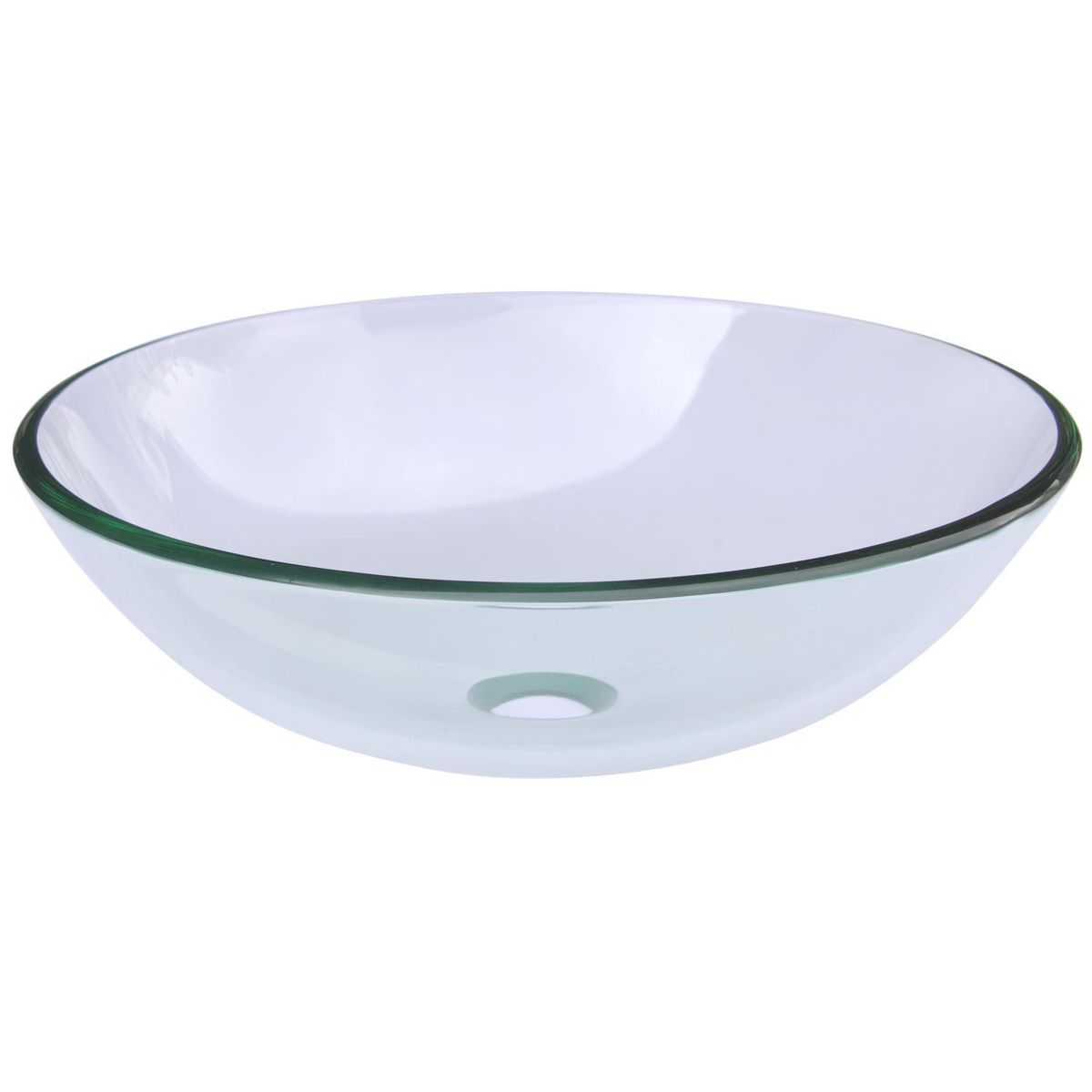 SENSI DACQUA - Lavamanos Forma Redonda Vidrio 42x16x42 cm Transparente