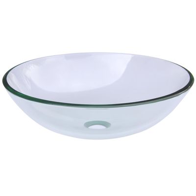 Imagen 2 del producto Lavamanos Forma Redonda Vidrio 42x16x42 cm Transparente