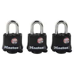 MASTER LOCK - Set 3 x 2 candados para intemperie 40mm