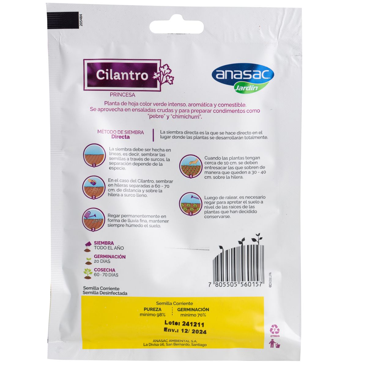 ANASAC - Cilantro 5 gr Sachet