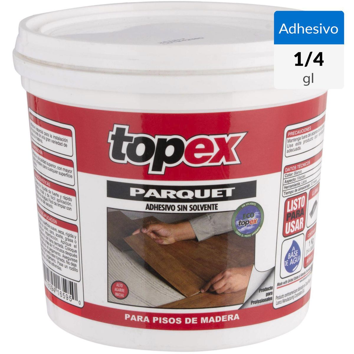 TOPEX - Adhesivo para Parquet Piso Superficie Flexible 1 kg