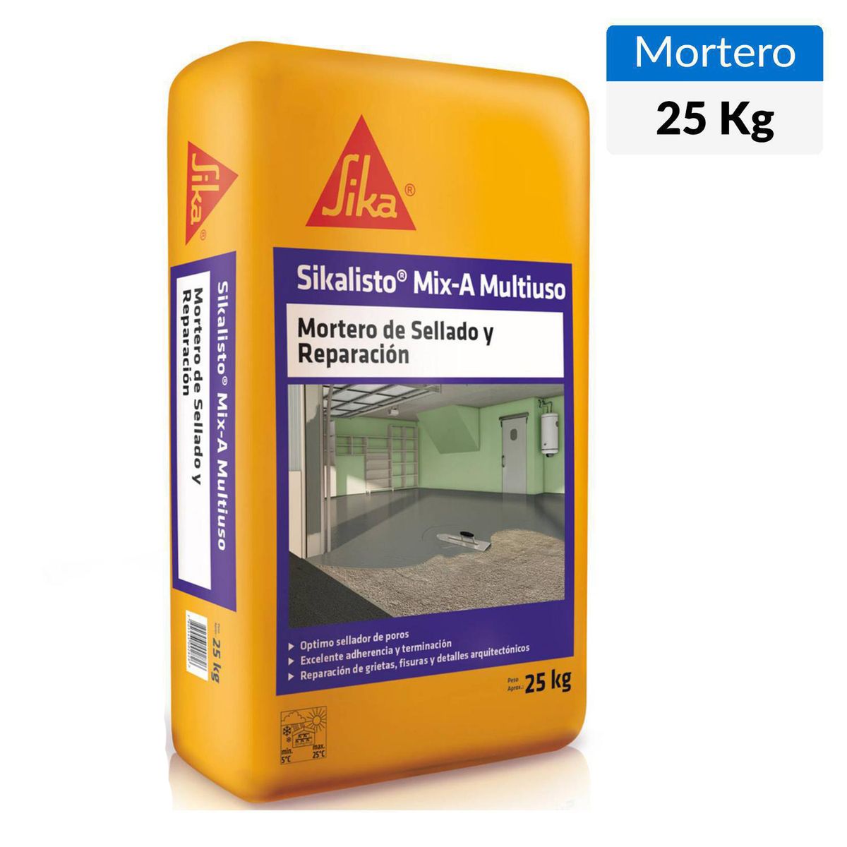 SIKA - Sikalisto Mortero de Sellado y Reparación Saco 25 Kg