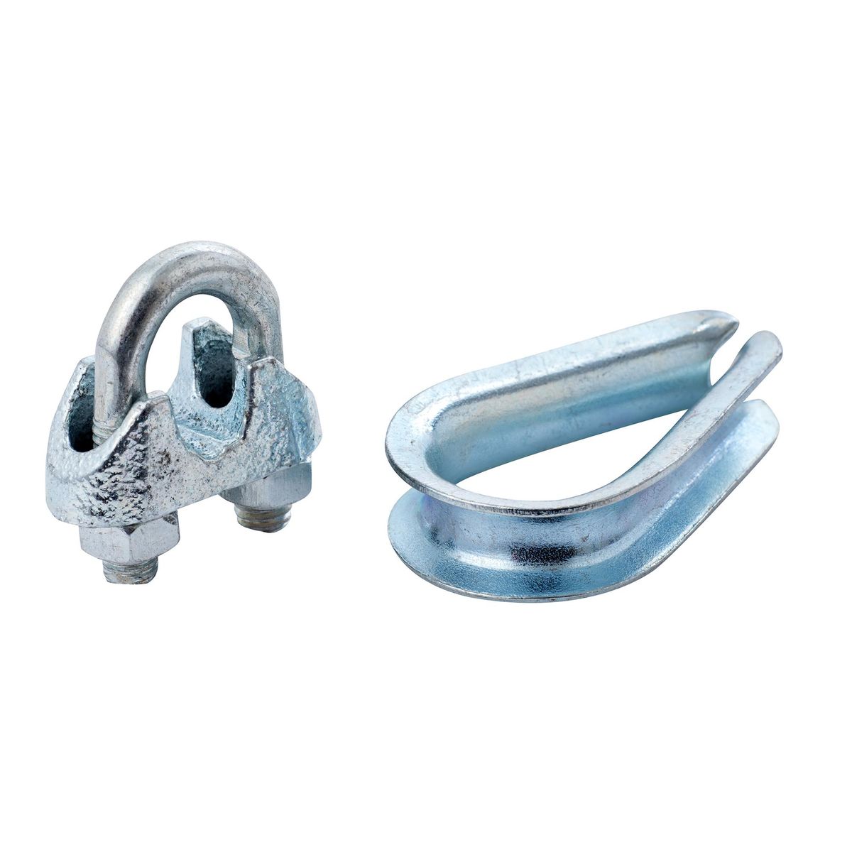 FIXSER - 3 abrazaderas y 1 guardacabo 1/4"