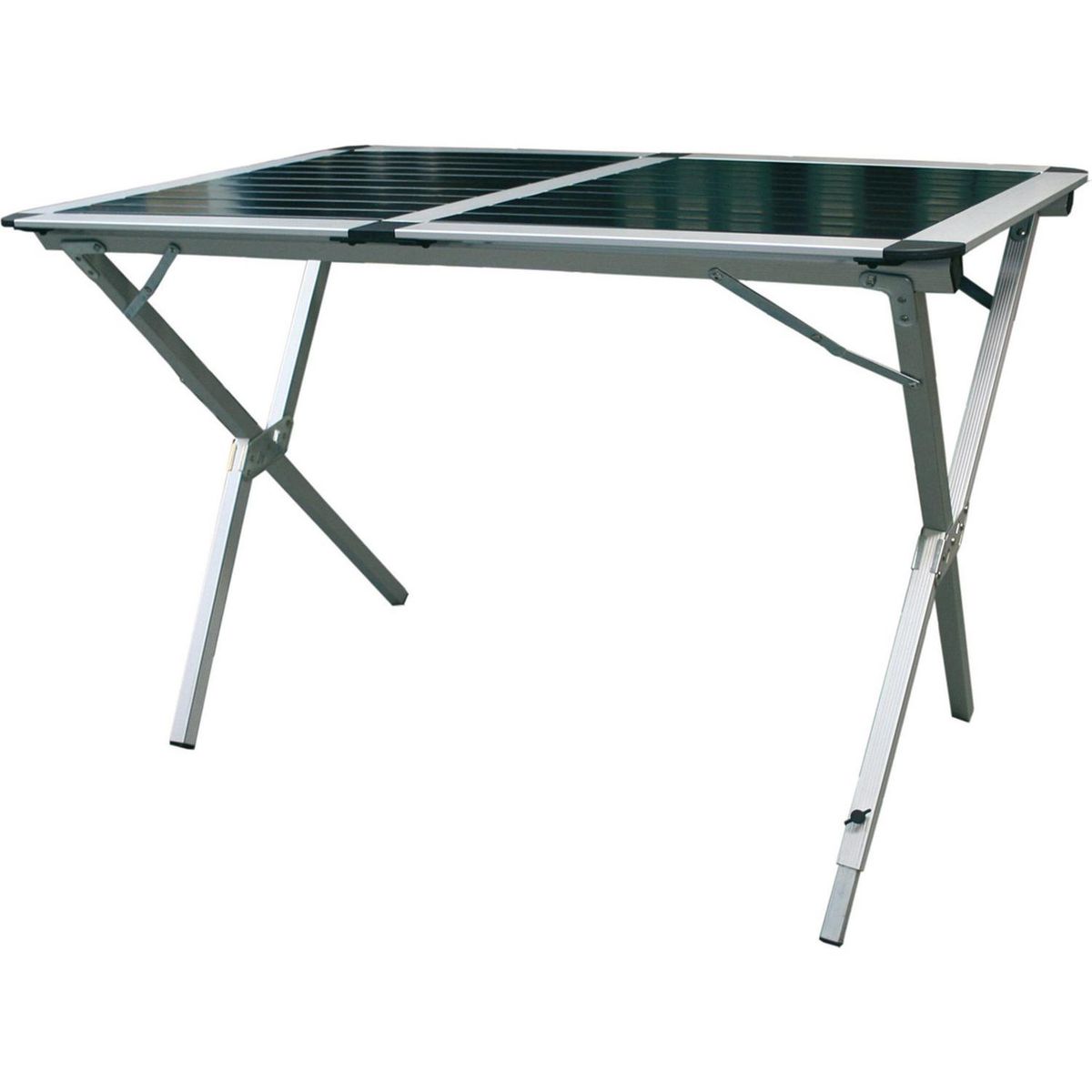 DOITE - Mesa Plegable Aluminio Rectangular 18x11x110 cm Negro/gris